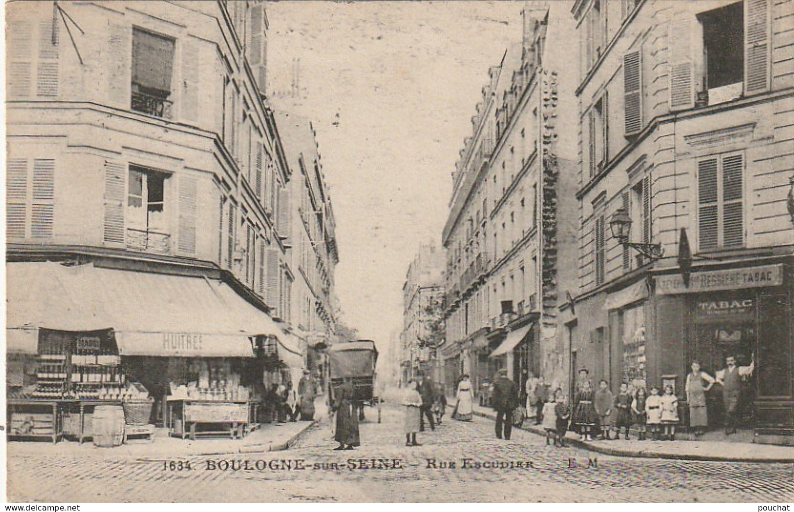 MO 3-(92) BOULOGNE SUR SEINE - RUE ESCUDIER - COMMERCES , ETALS - ANIMATION  - 2 SCANS - Boulogne Billancourt