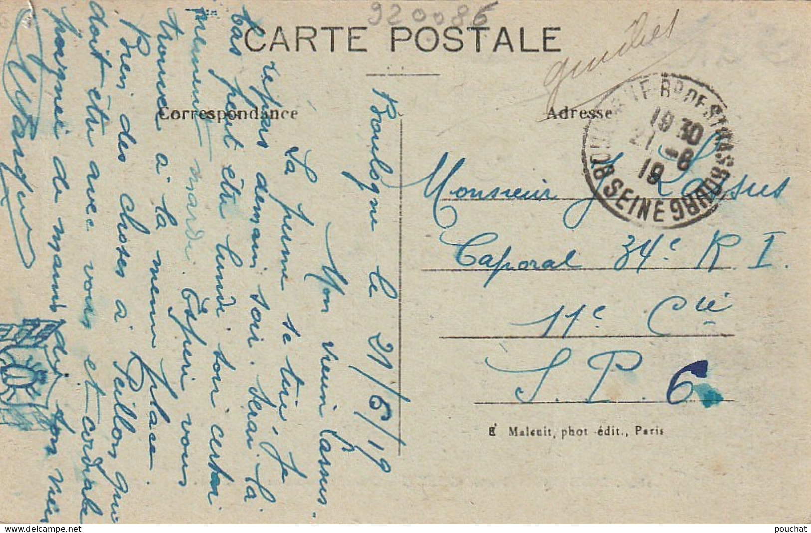 MO 3-(92) BOULOGNE SUR SEINE - RUE ESCUDIER - COMMERCES , ETALS - ANIMATION  - 2 SCANS - Boulogne Billancourt