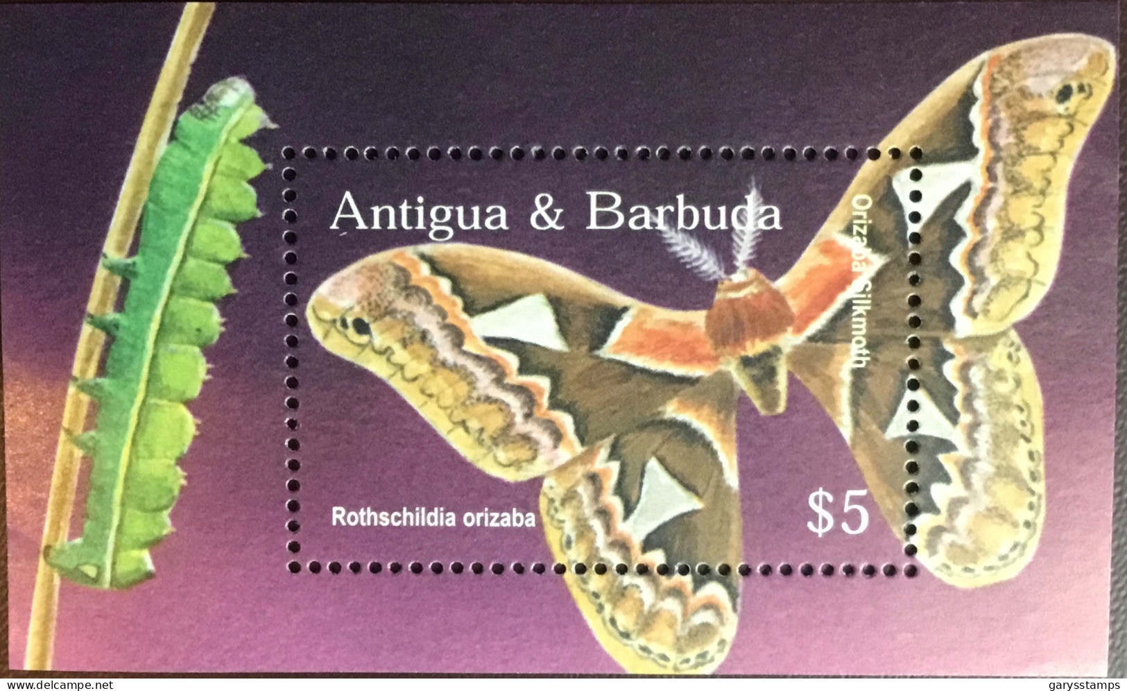 Antigua 2002 Moths Butterflies Minisheet MNH - Sonstige & Ohne Zuordnung