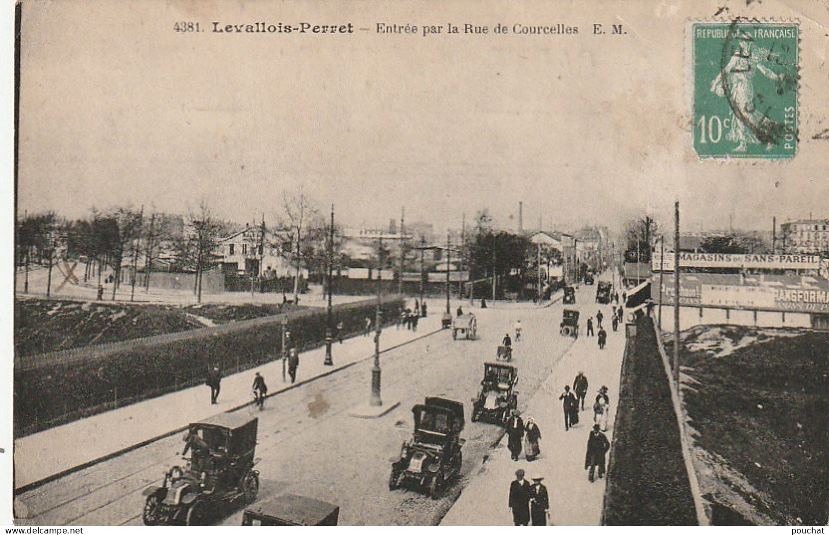 MO 4-(92) LEVALLOIS PERRET - ENTREE PAR LA RUE DE COURCELLES - AUTOMOBILES - 2 SCANS - Levallois Perret