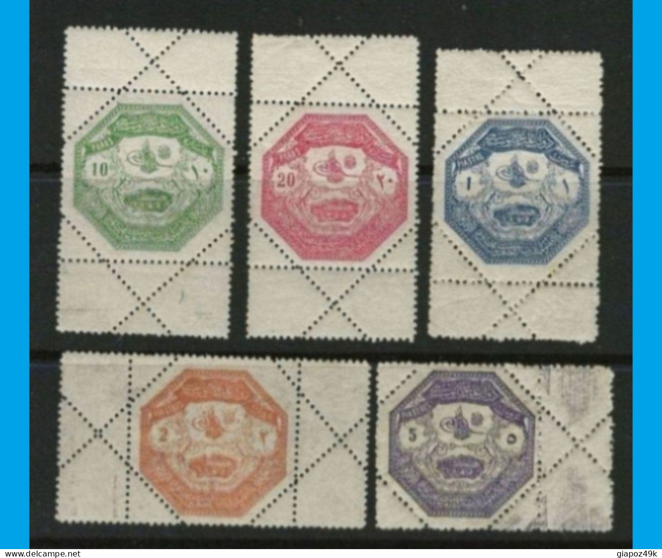 ● TURCHIA 1898 ● Occupazione TESSAGLIA ֍ N.° 89A /E ** ֍ Serie Completa ● Cat. 130,00 € ● Lotto N. 844b ● - Unused Stamps