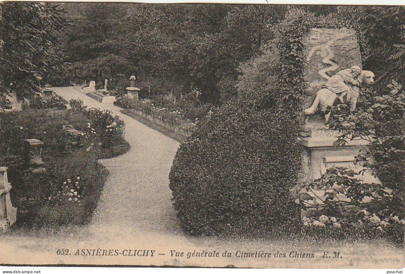 MO 4-(92) ASNIERES  CLICHY - VUE GENERALE DU CIMETIERE DES CHIENS  - 2 SCANS - Asnieres Sur Seine