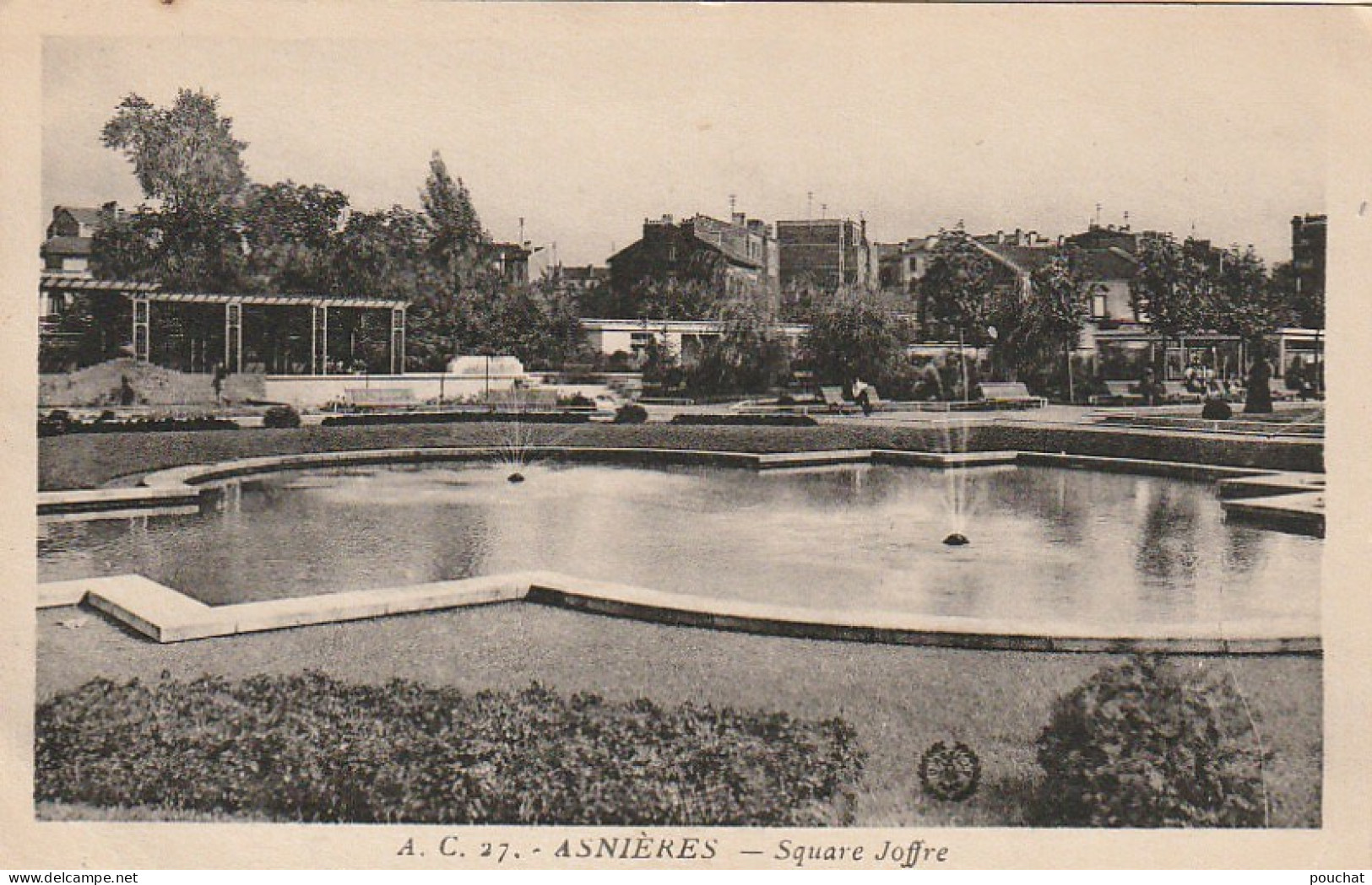 MO 4-(92) ASNIERES - SQUARE JOFFRE  - 2 SCANS  - Asnieres Sur Seine
