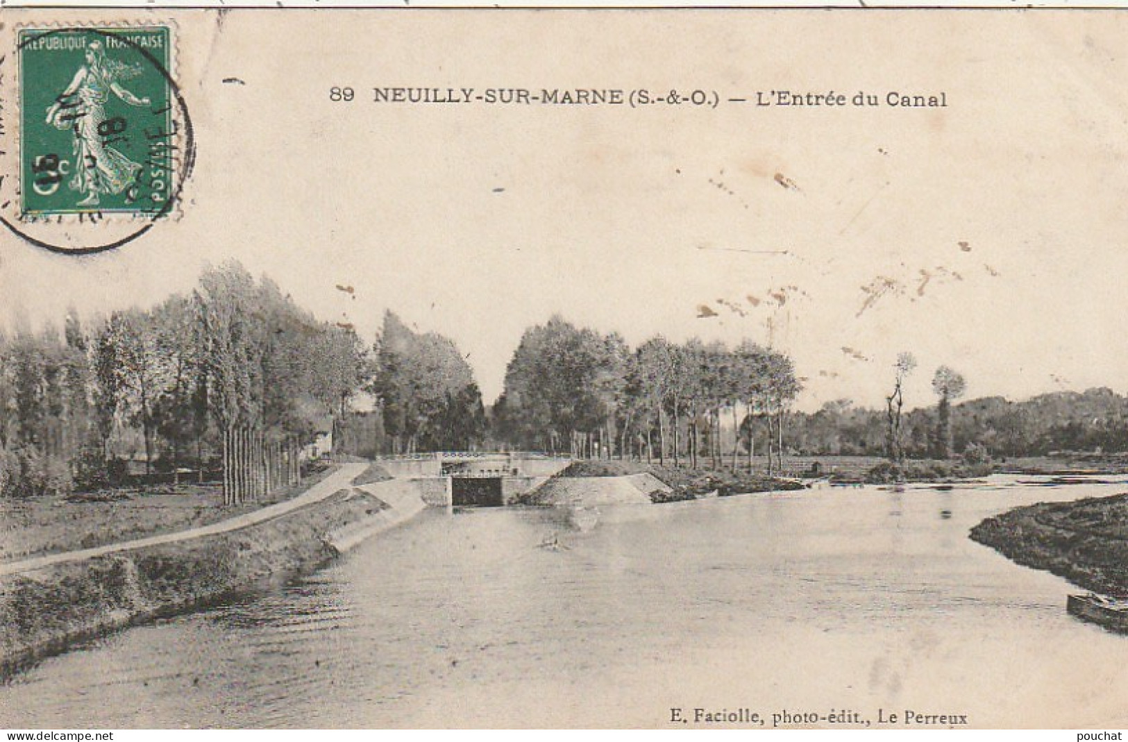 MO 5-(93) NEUILLY SUR MARNE - L' ENTREE DU CANAL  - 2 SCANS - Neuilly Sur Marne