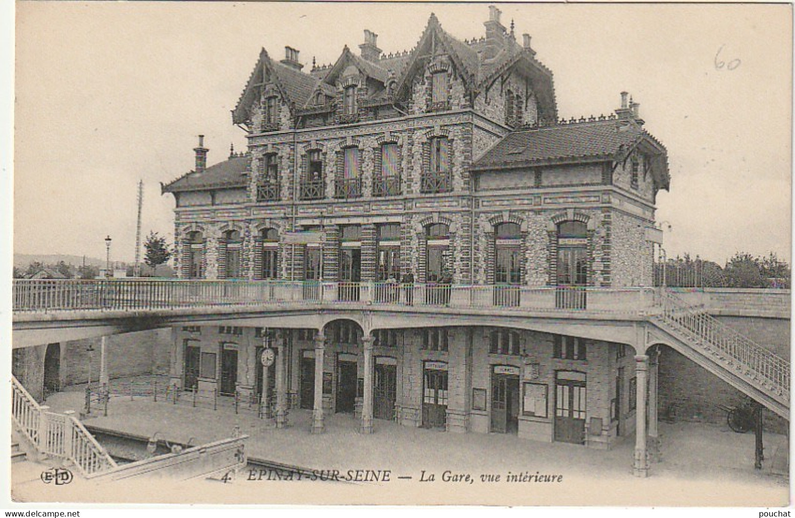 MO 5-(93) EPINAY SUR SEINE - LA GARE , VUE INTERIEURE  - 2 SCANS - Sonstige & Ohne Zuordnung