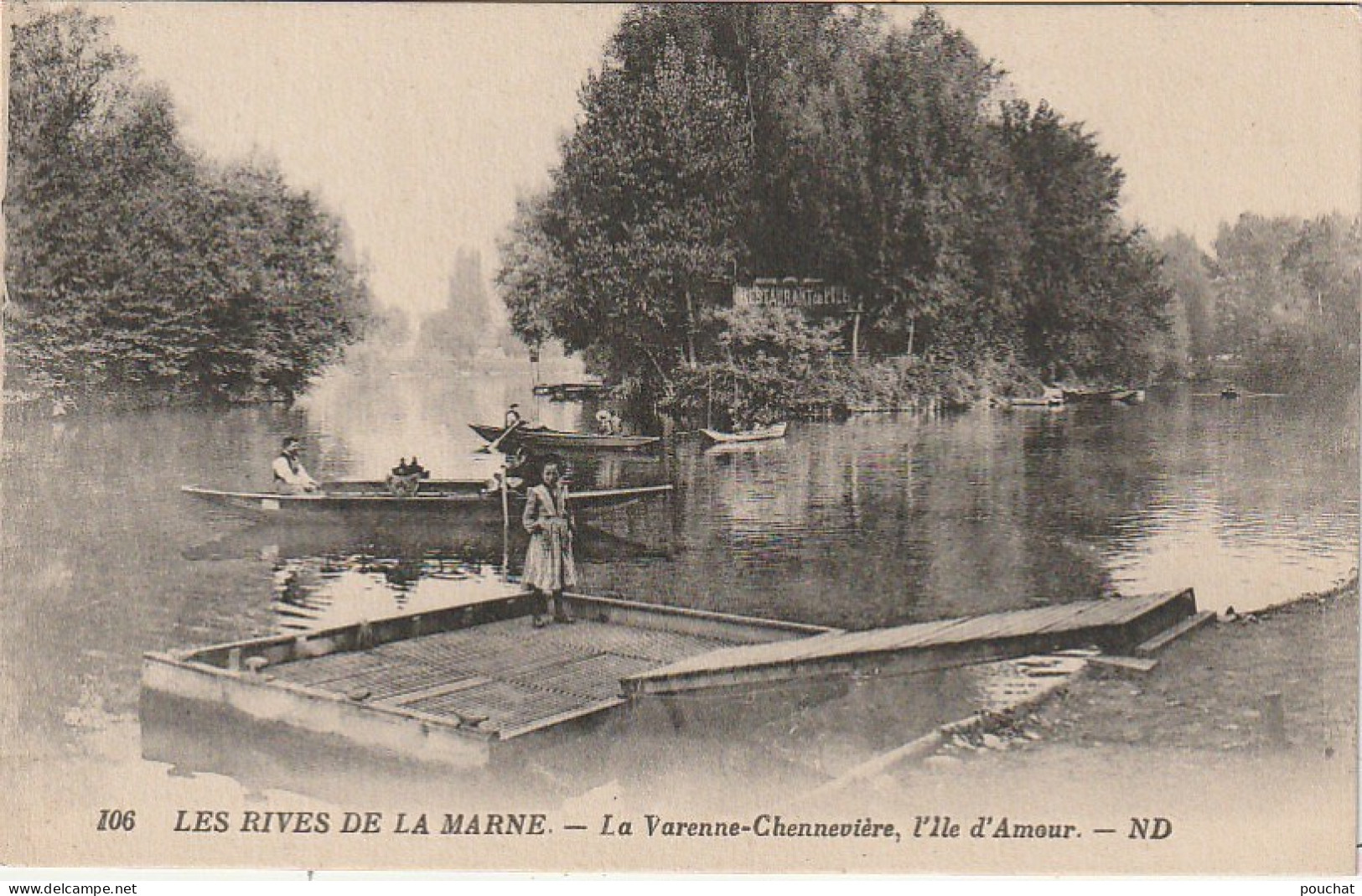 MO 8-(94) LES RIVES DE LA MARNE - LA VARENNE CHENNEVIERES ( CHENNEVIERE ), L' ILE D' AMOUR - CANOTEURS - 2 SCANS - Other & Unclassified