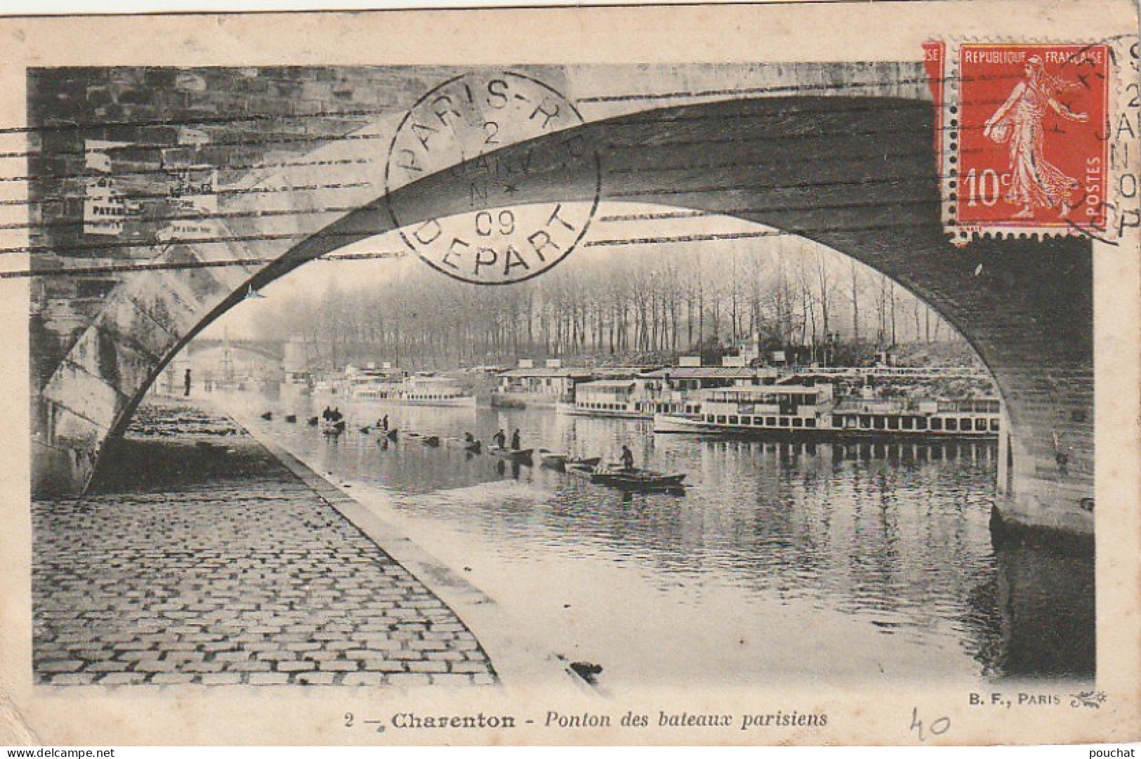 MO 8-(94) CHARENTON - PONTON DES BATEAUX PARISIENS  - 2 SCANS - Charenton Le Pont
