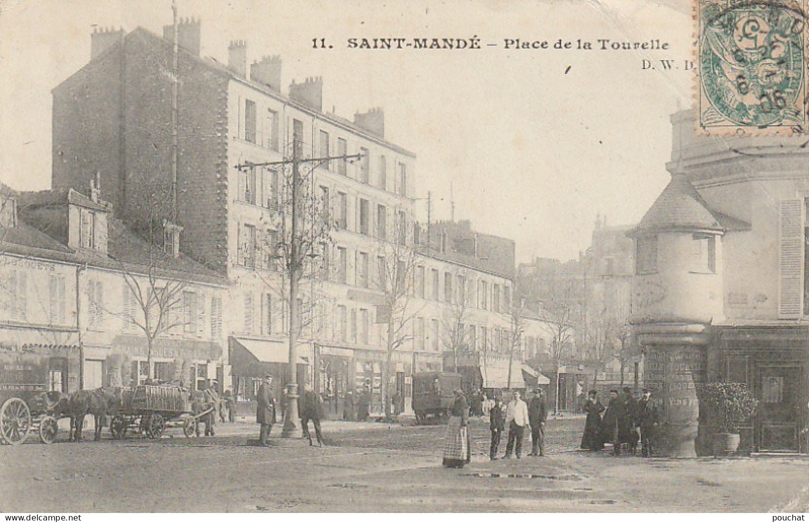 MO 8-(94) SAINT MANDE - PLACE DE LA TOURELLE  - CARRIOLES A CHEVAL - COMMERCES - ANIMATION - 2 SCANS - Saint Mande