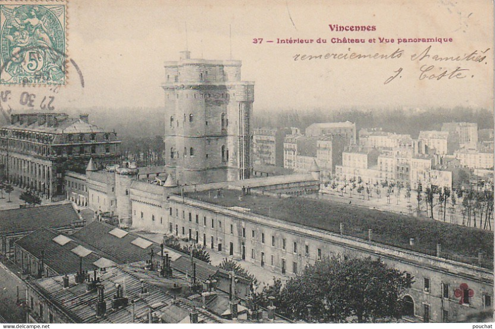 MO 9-(94) VINCENNES - INTERIEUR DU CHATEAU ET VUE PANORAMIQUE  - 2 SCANS - Vincennes