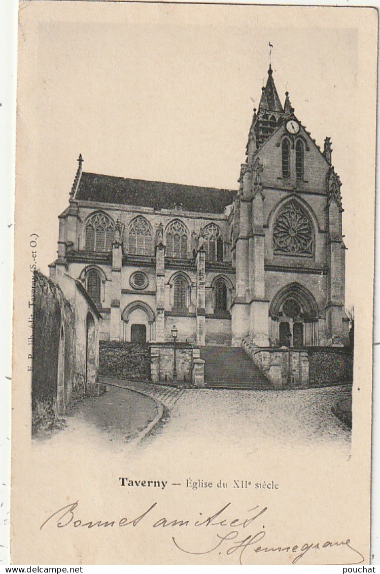 MO 11-(95) TAVERNY - EGLISE DU XIIe SIECLE - 2 SCANS - Taverny