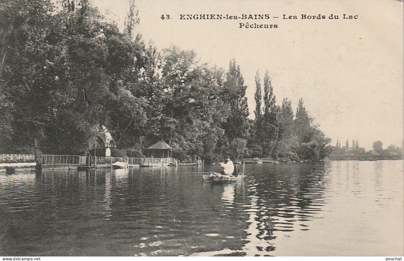 MO 11-(95) ENGHIEN LES BAINS - LES BORDS DU LAC - PECHEURS  - 2 SCANS - Enghien Les Bains