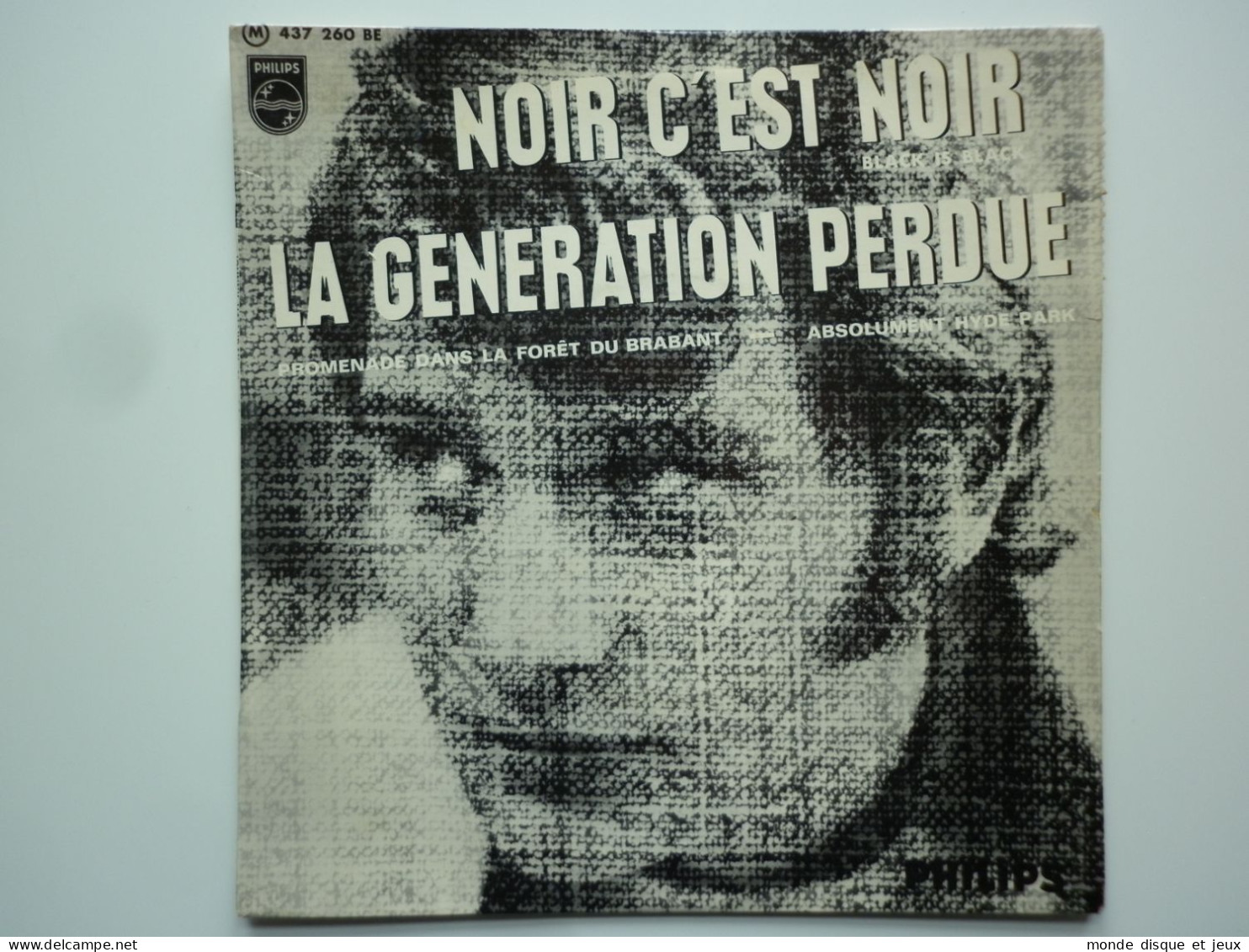 Johnny Hallyday 45Tours EP Vinyle Noir C'est Noir / La Génération Perdue J Colombet Paris - XV - 45 Rpm - Maxi-Single