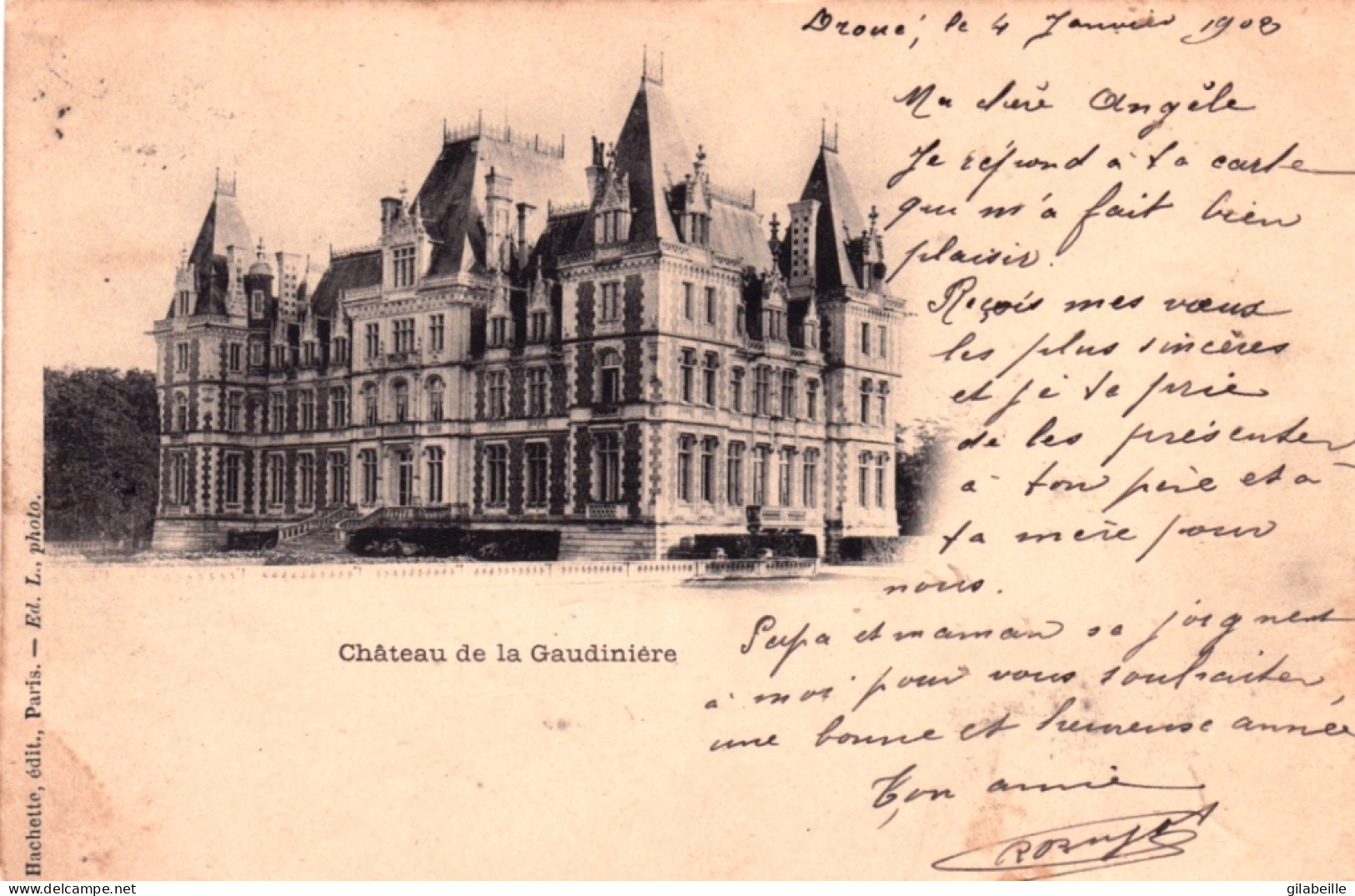 44 - NANTES - Chateau De La Gaudiniere - Carte Precurseur 1902 - Nantes