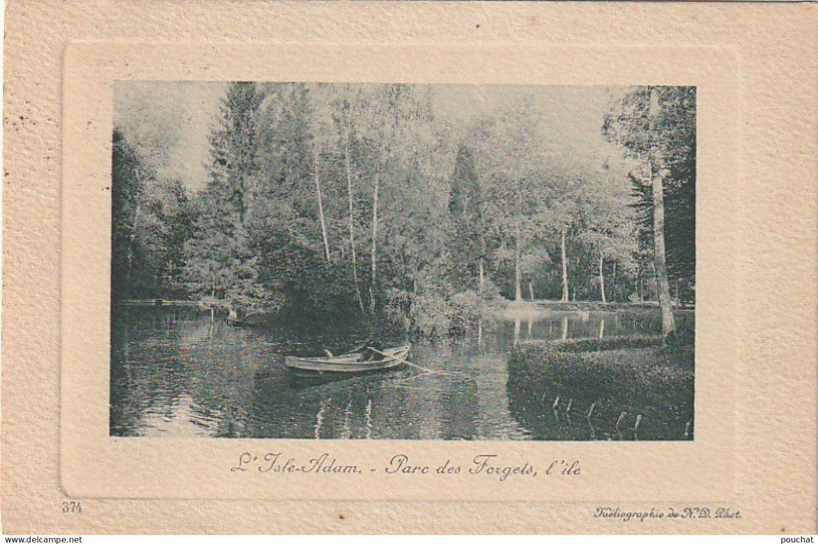 MO 12-(95) L' ISLE ADAM - PARC DES  FORGETS , L' ILE - CANOTEUR - 2 SCANS - L'Isle Adam