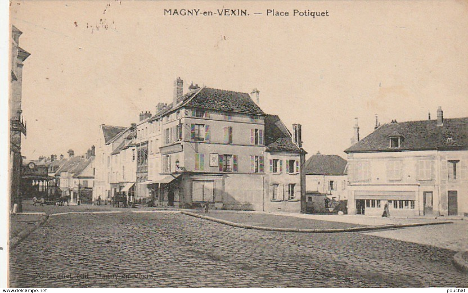 MO 12-(95) MAGNY EN VEXIN - PLACE POTIQUET  - 2 SCANS - Magny En Vexin