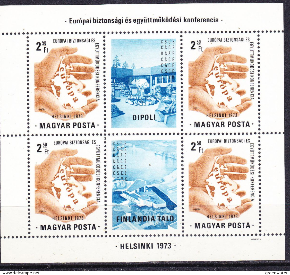 Hungary 1973 KSZE/OSCE M/s  ** Mnh (59710) ULTRA ROCK BOTTOM - Ungebraucht