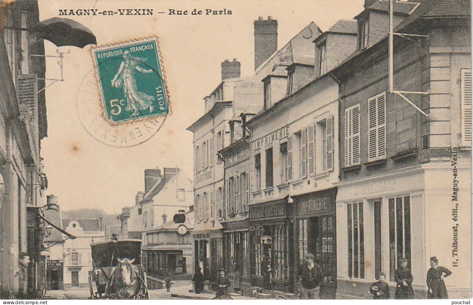 MO 12-(95) MAGNY EN VEXIN - RUE DE PARIS - COMMERCES - ANIMATION - 2 SCANS - Magny En Vexin