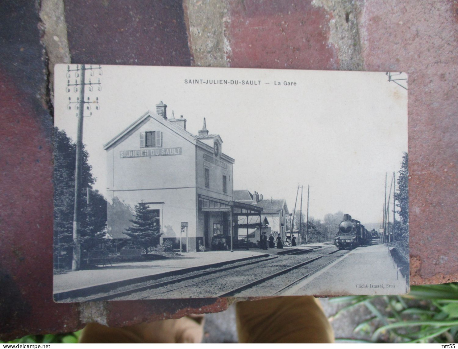 SAINT JULIEN DU SAULT ARRIVEE TRAIN A VAPEUR EN GARE - Sonstige & Ohne Zuordnung