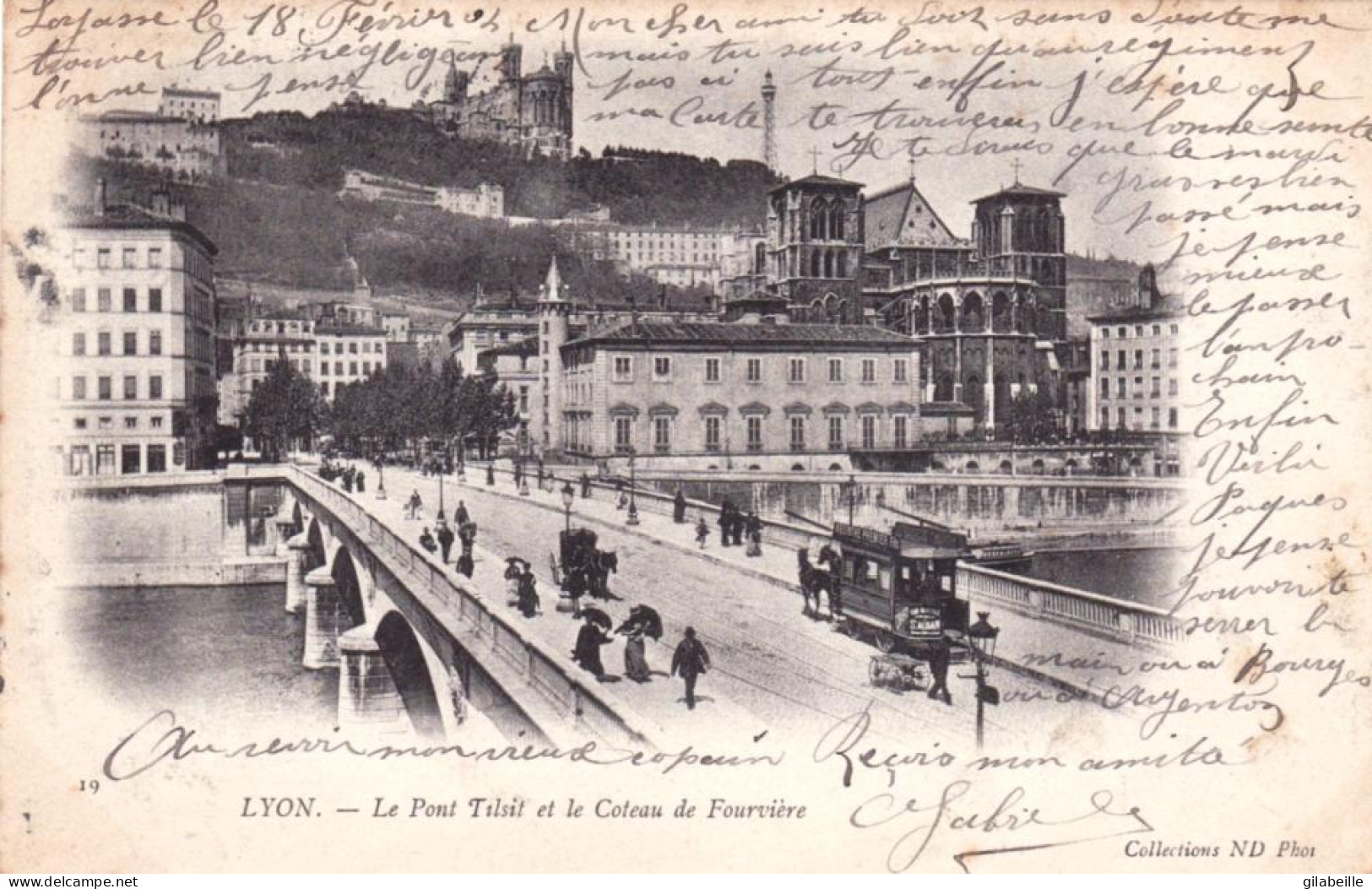 69 - Rhone - LYON -  Le Pont De Tilsit Et Le Coteau De Fourviere - Other & Unclassified