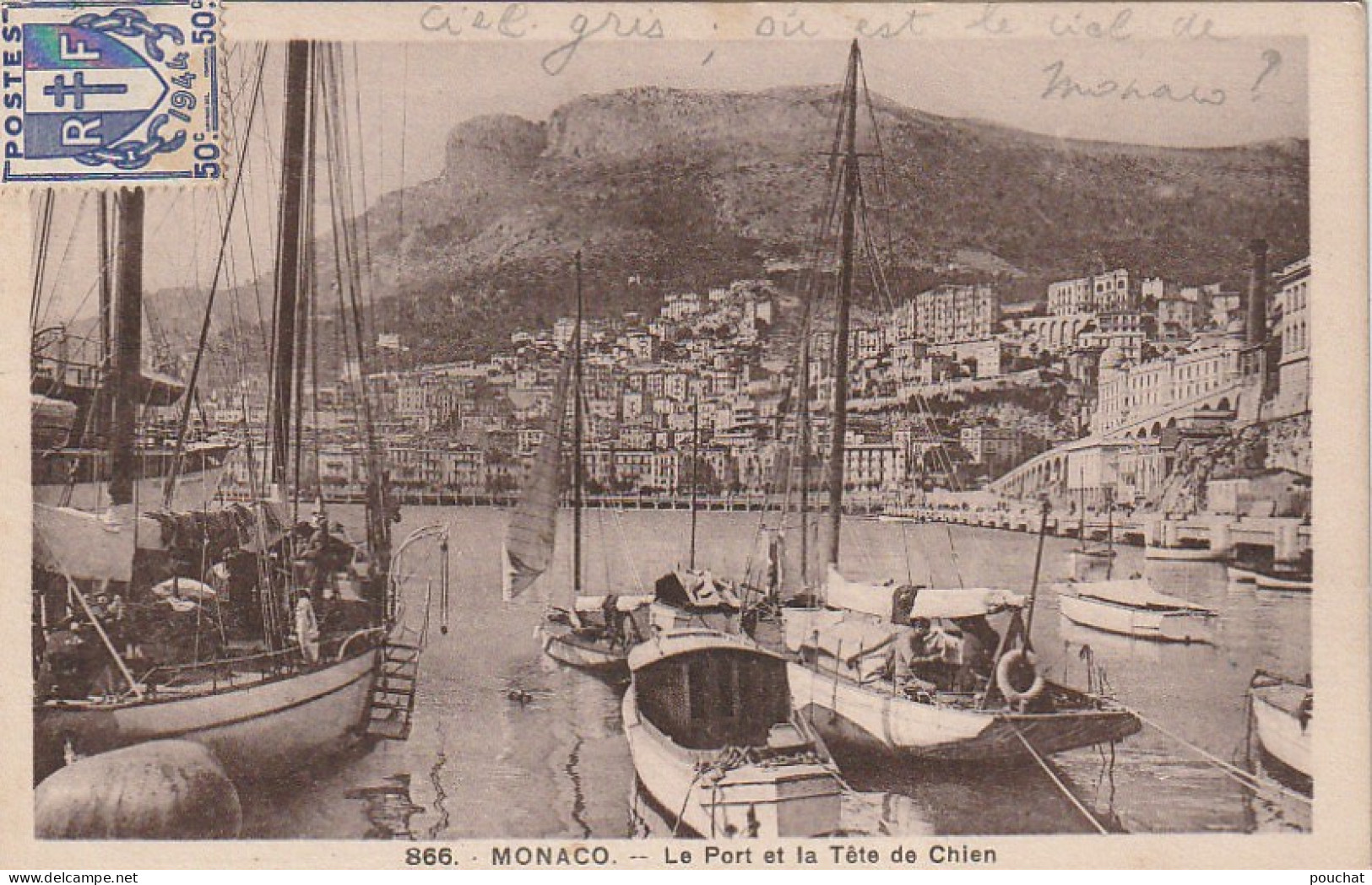 MO 14- MONACO - LE PORT ET LA TETE DE CHIEN -  2 SCANS - Puerto