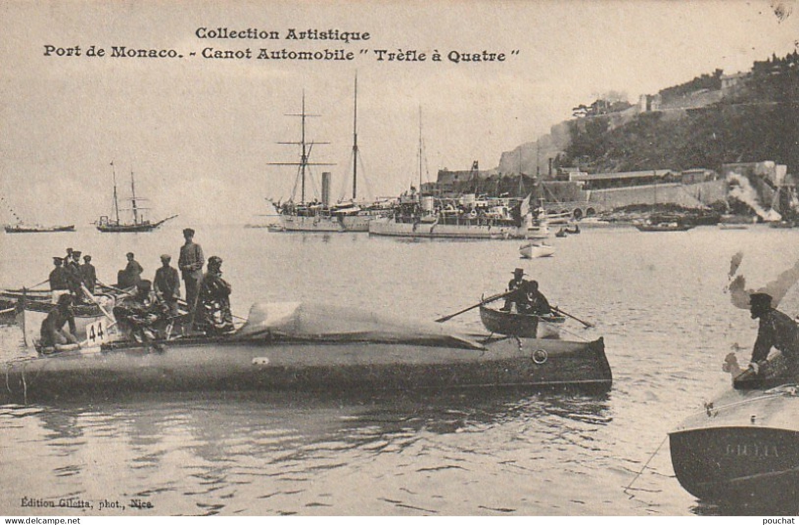 MO 14-  PORT DE MONACO - CANOT AUTOMOBILE " TREFLE A QUATRE "-  2 SCANS - Puerto