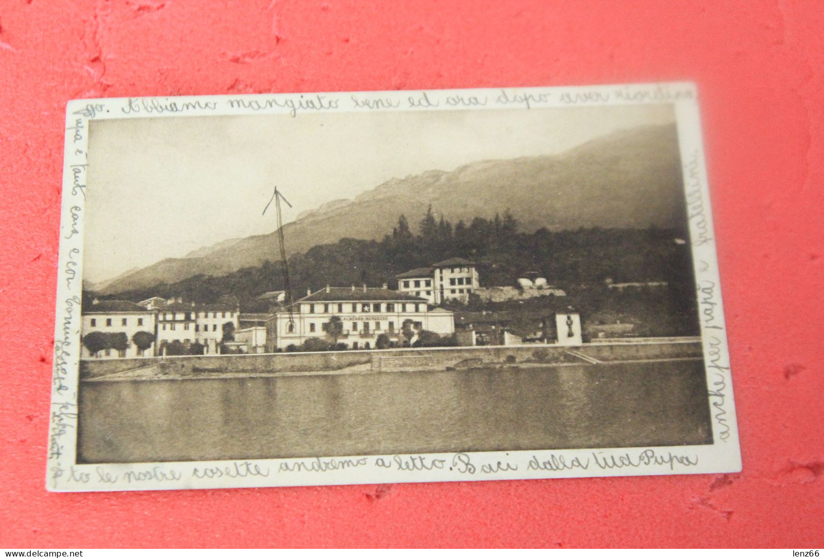 VCO Mergozzo L' Albergo Omonimo 1929 + Timbro Frazionario - Verbania