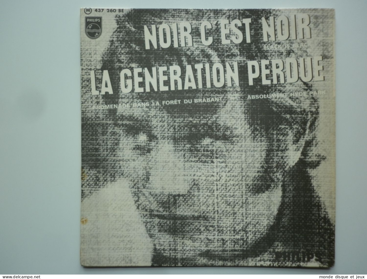 Johnny Hallyday 45Tours EP Vinyle Noir C'est Noir / La Génération Perdue JAT - 45 G - Maxi-Single