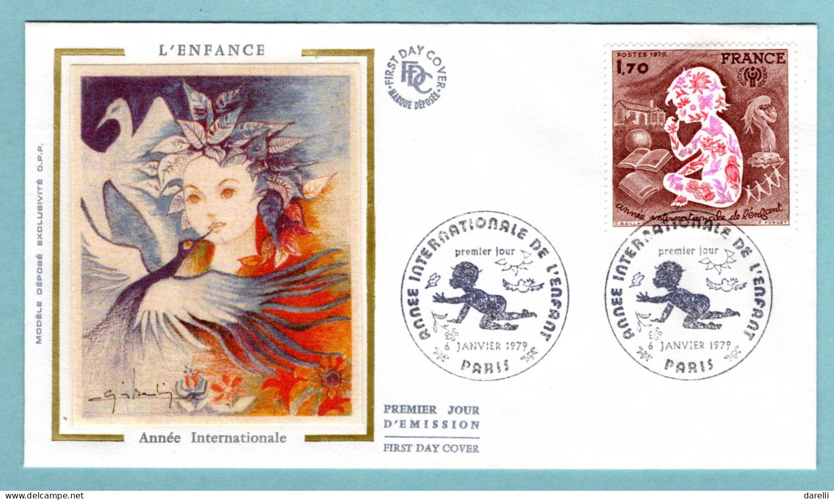 FDC France 1979 - Année Internationale De L'enfant - YT 2028 - Paris (soie) - 1970-1979