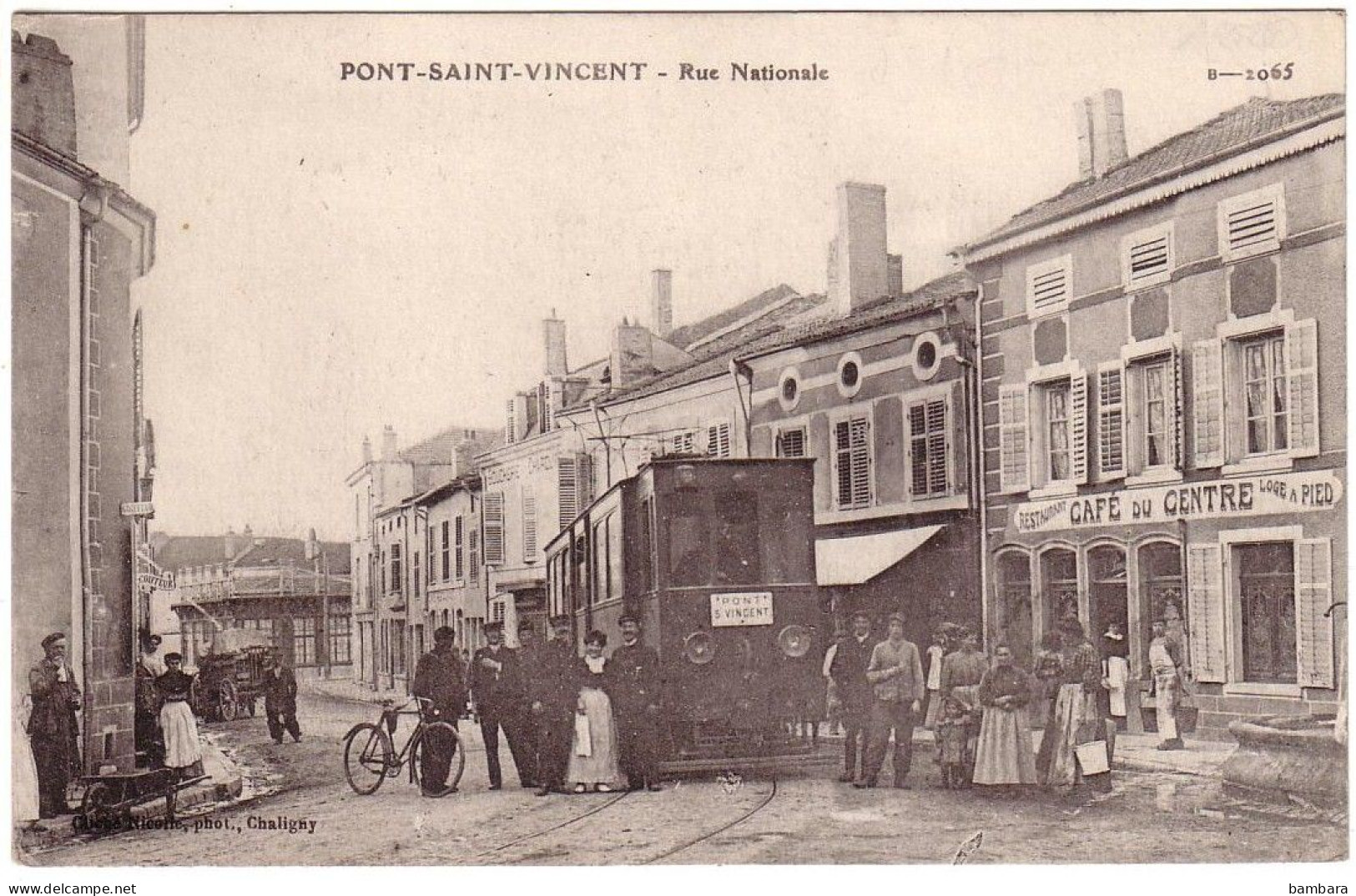 PONT SAINT VINCENT - Rue Nationale - Tramway Beau Plan. - Autres & Non Classés