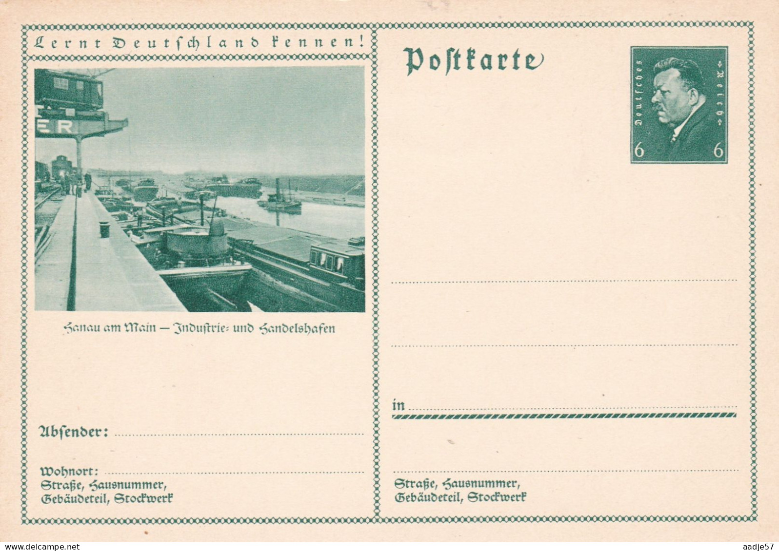 HANAU Am Main – Industriehafen - Bildpostkarte 1932 -  Mint - Briefkaarten