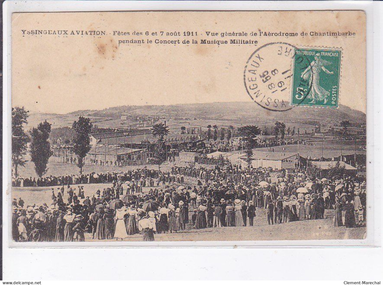 YSSINGEAUX: Aviation, Fêtes Août 1911, Vue Générale De L'aérodrome - état - Yssingeaux