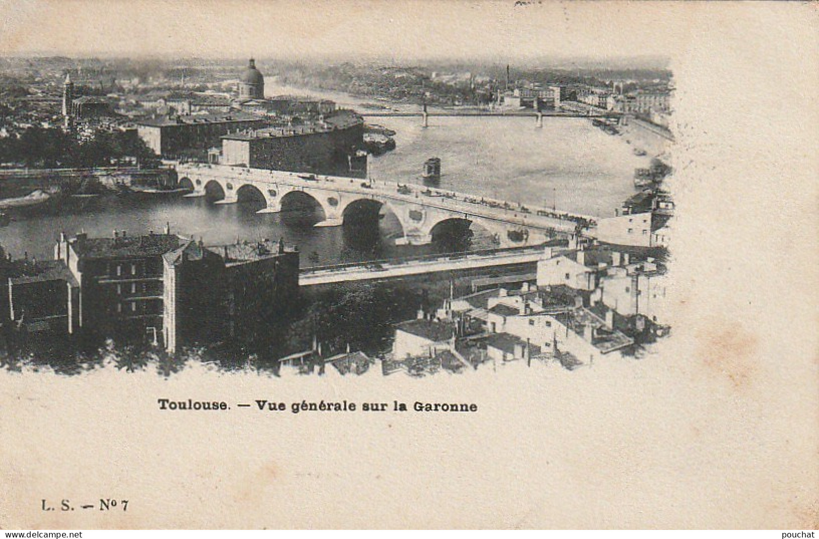 MO 19-(31) TOULOUSE - VUE GENERALE SUR LA GARONNE - 2 SCANS - Toulouse