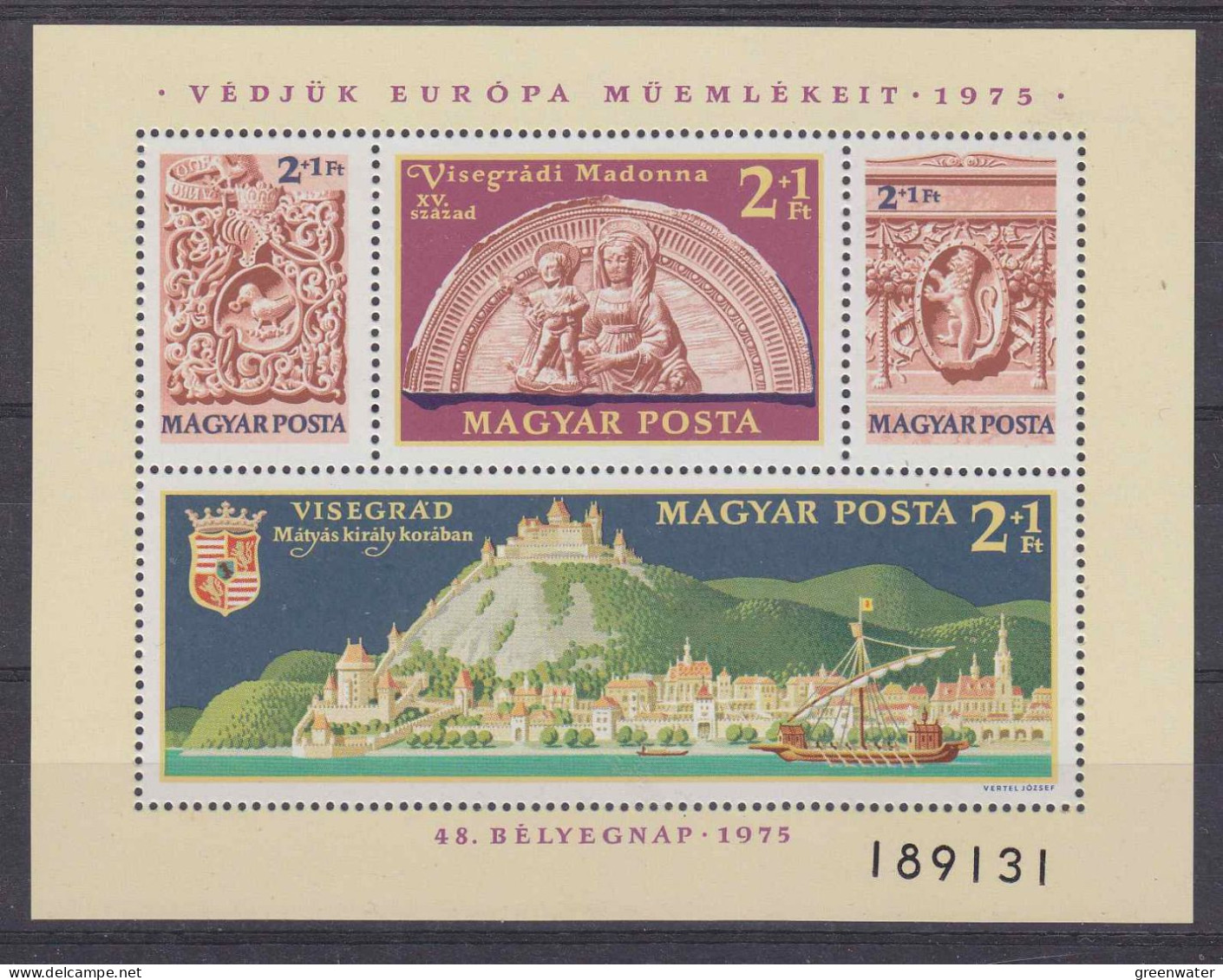 Hungary 1975 European Heritage Year M/s ** Mnh (59711) ULTRA ROCK BOTTOM - Europäischer Gedanke