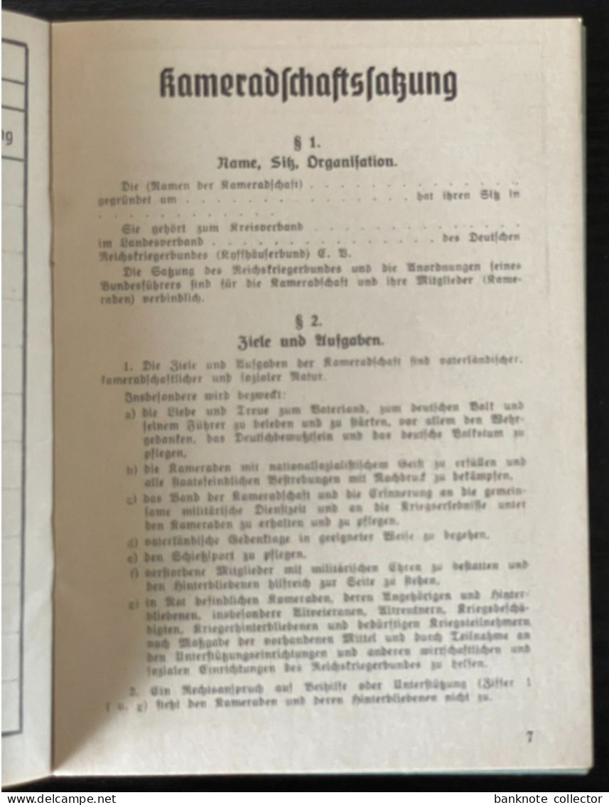 Deutschland, Germany - Deutscher Reichskriegerbund - Kameradschaft Harsleben - 1936 - 1939-45