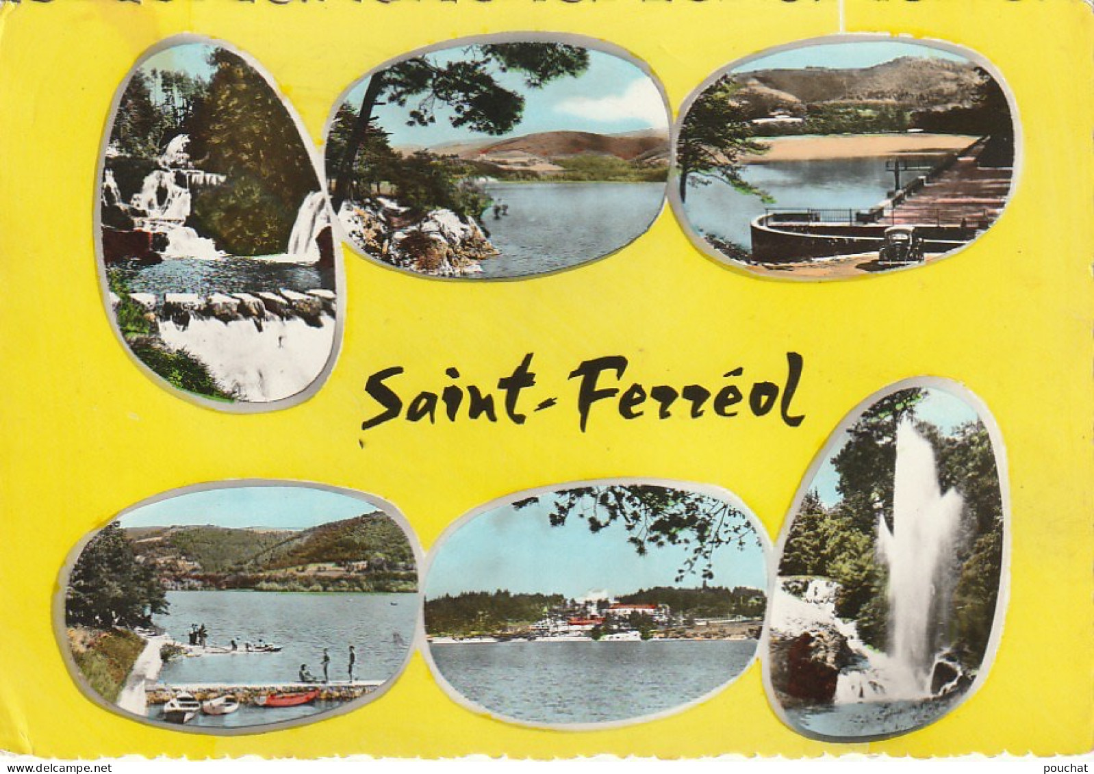 MO 20-(31) SAINT FERREOL - CARTE MULTIVUES COULEURS : LES CASCADES , LE BASSIN , LA DIGUE , L' EMBARCADERE . - 2 SCANS - Saint Ferreol