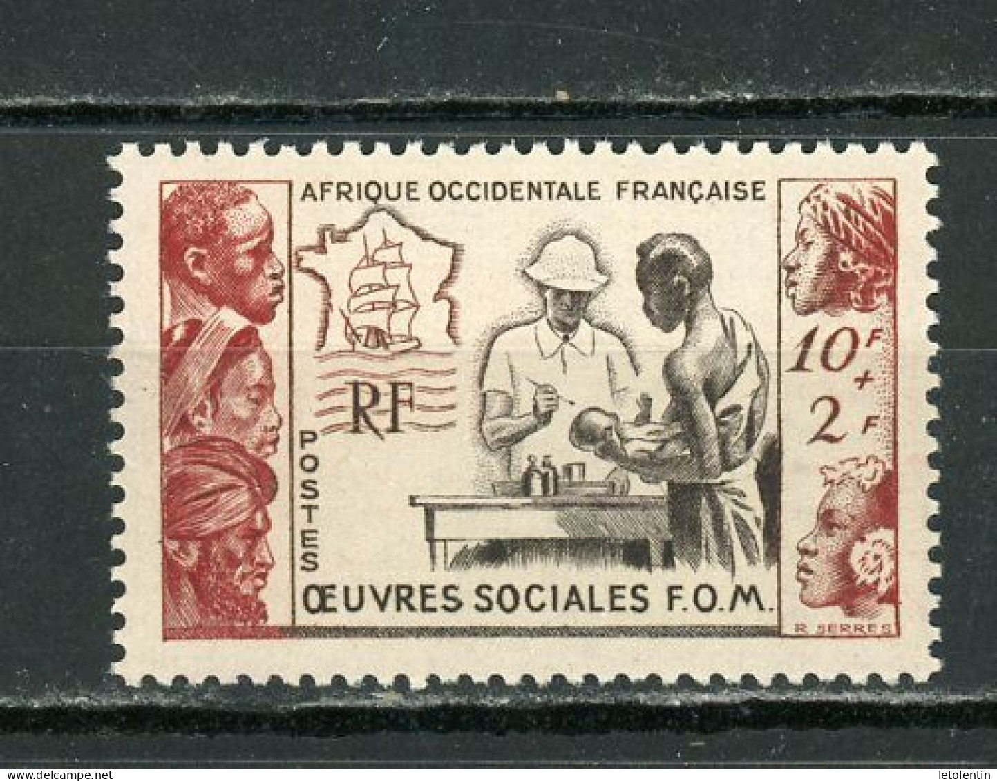 AOF (RF) - POUR LES OEUVRES SOCIALES -  N° Yt 45** - Neufs