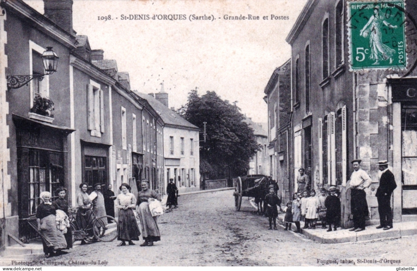 72 - Sarthe -  SAINT DENIS D'ORQUES - Grande Rue Et Postes - Autres & Non Classés