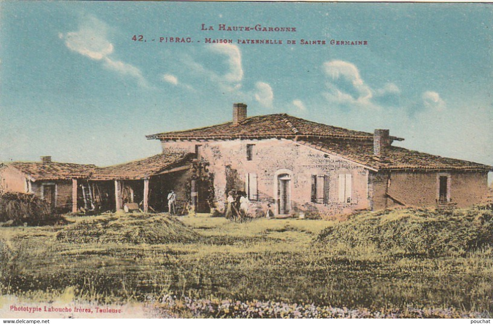 MO 22-(31) PIBRAC - MAISON PATERNELLE DE SAINTE GERMAINE - CARTE COLORISEE  - 2 SCANS  - Pibrac