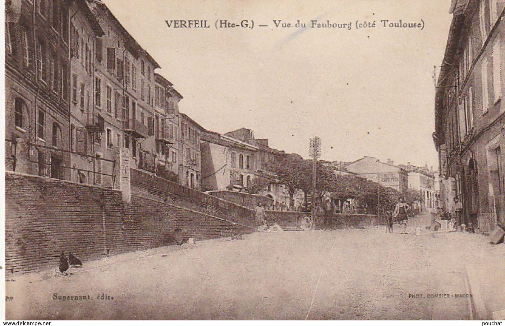 MO 22-(31) VERFEIL - VUE DU FAUBOURG ( COTE TOULOUSE )  - 2 SCANS  - Verfeil