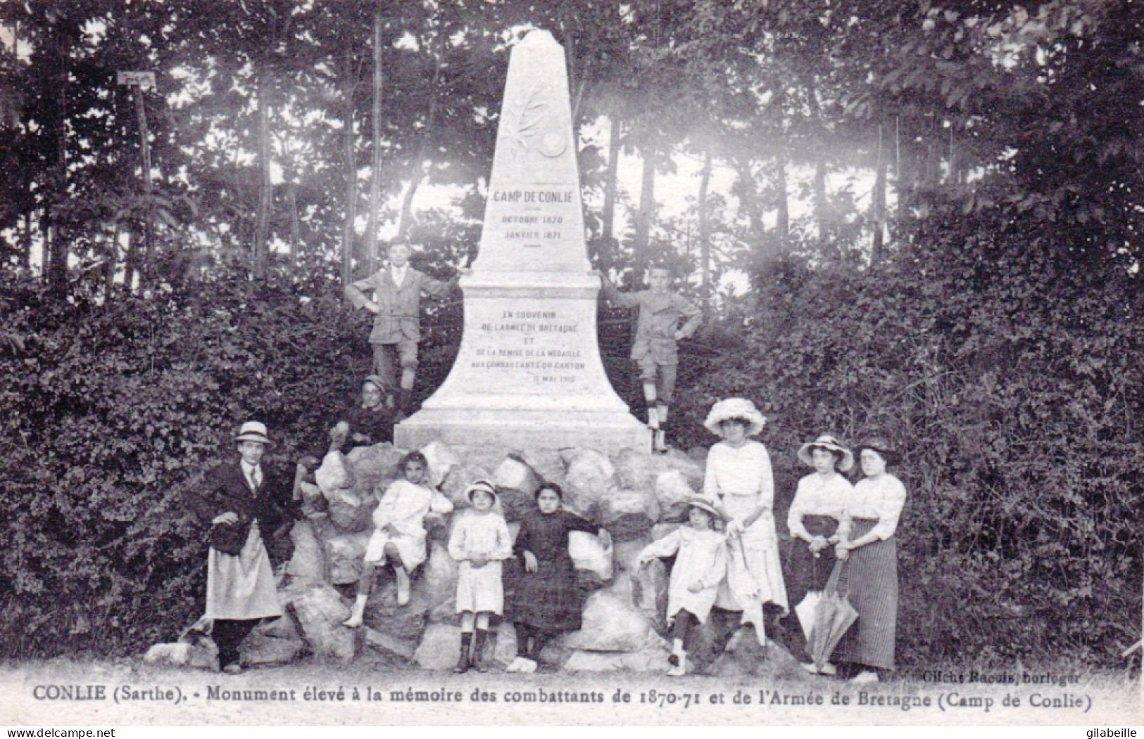 72 - Sarthe - CONLIE  - MONUMENT à La MEMOIRE Des COMBATTANTS De 1870-1871 Et De L'ARMEE De BRETAGNE  - Conlie