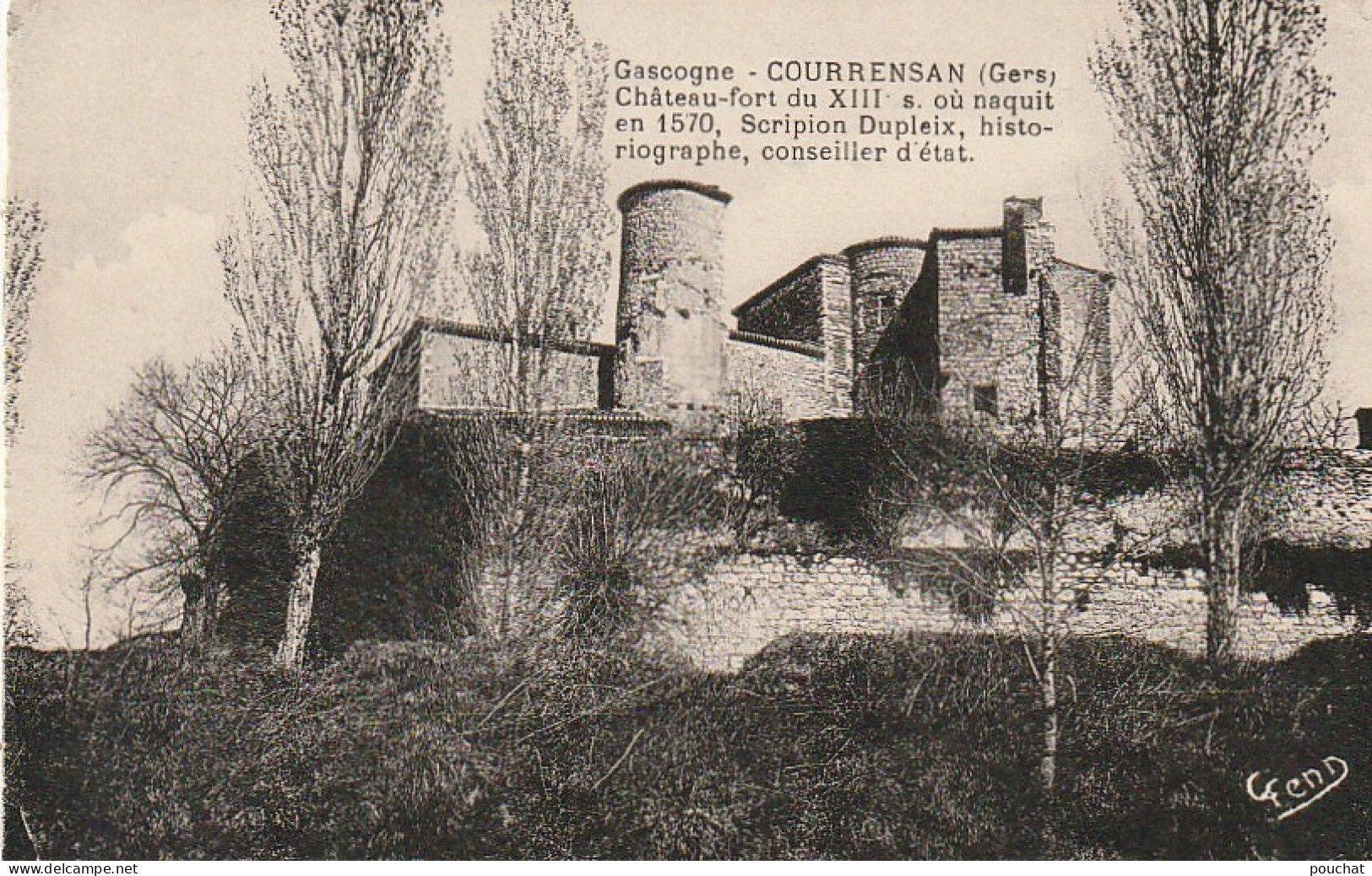 MO 23 -(32) COURRENSAN - CHATEAU FORT DU XIIIe SIECLE  - 2 SCANS - Autres & Non Classés