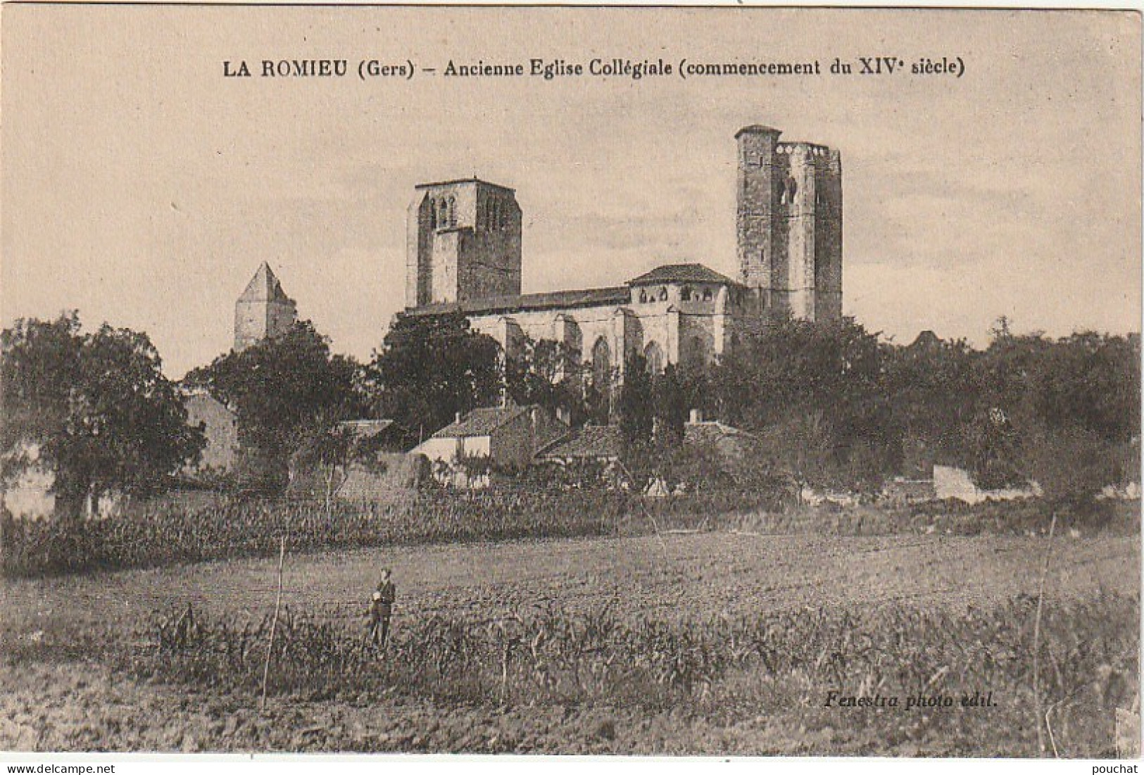 MO 23 -(32) LA ROMIEU - ANCIENNE EGLISE COLLEGIALE  - 2 SCANS - Autres & Non Classés