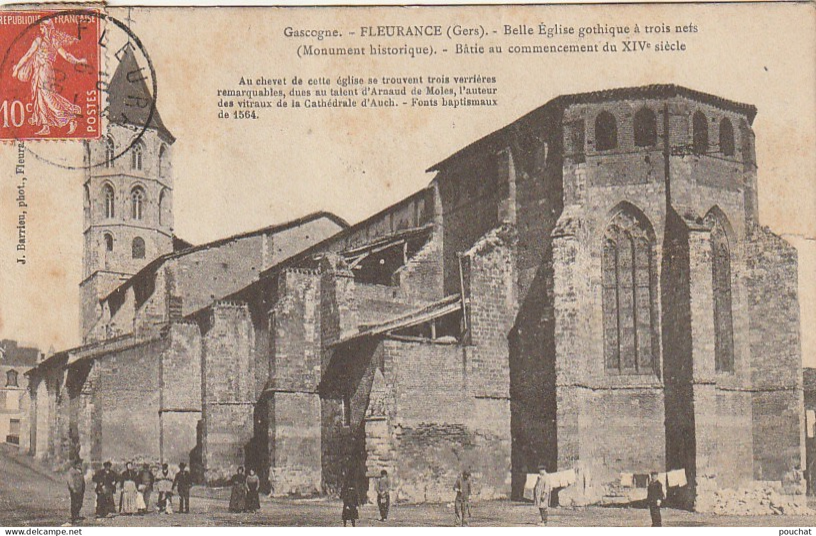 MO 23 -(32) FLEURANCE - BELLE EGLISE GOTHIQUE - ANIMATION - 2 SCANS - Fleurance