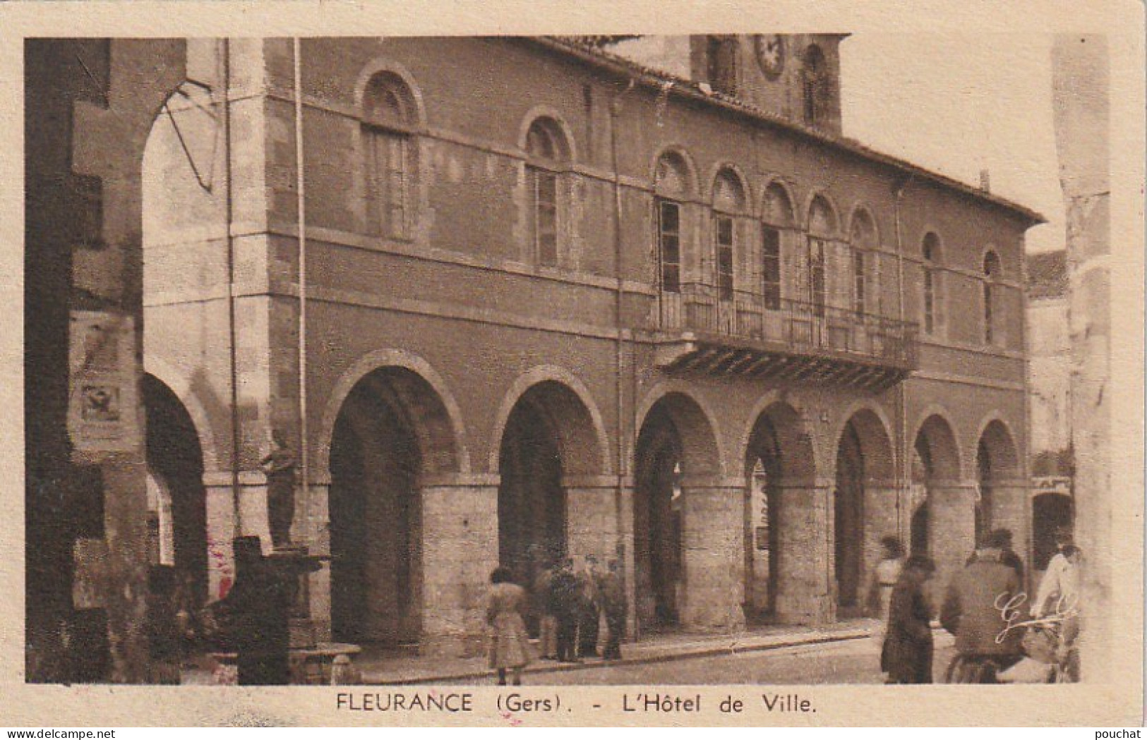 MO 23 -(32) FLEURANCE - L' HOTEL DE VILLE - ANIMATION - 2 SCANS - Fleurance