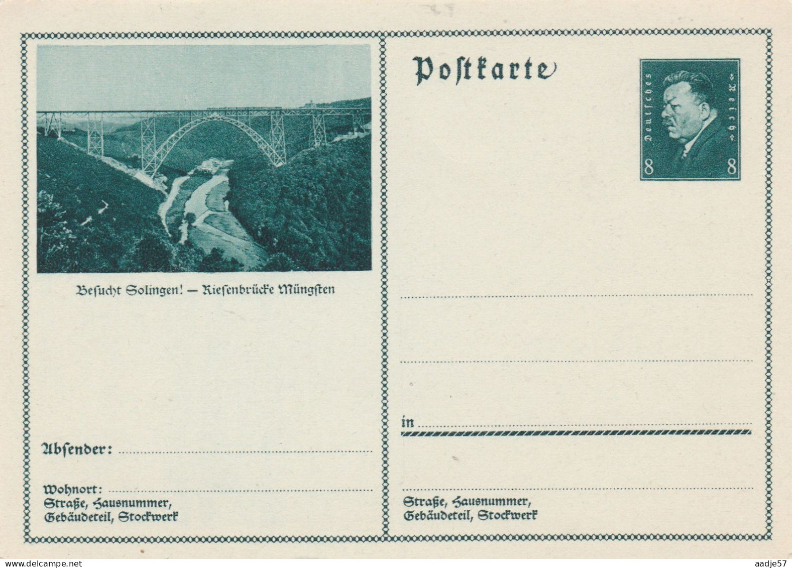 Besucht Solingen Kiefenbrücte Müngsten - Bildpostkarte 1932 -  Mint - Postcards