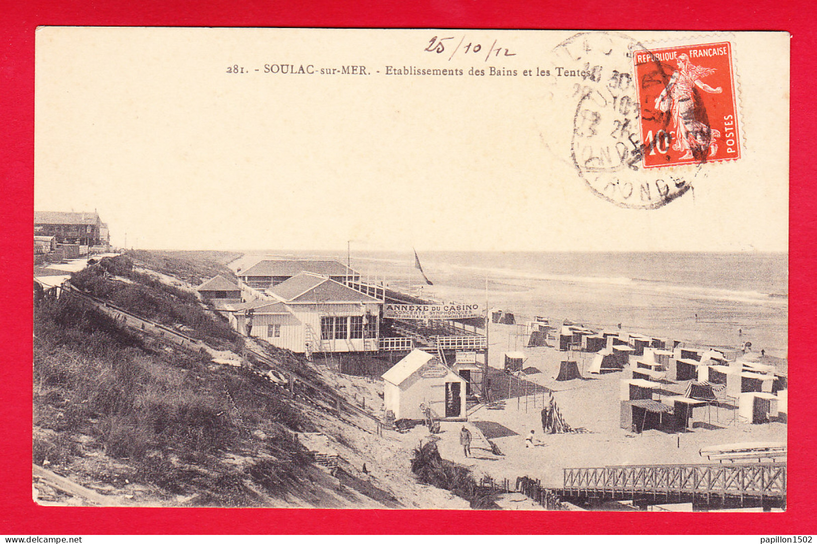 F-33-Soulac Sur Mer-58P63  Les établissements Des Bains Et Les Tentes, Cpa BE - Soulac-sur-Mer