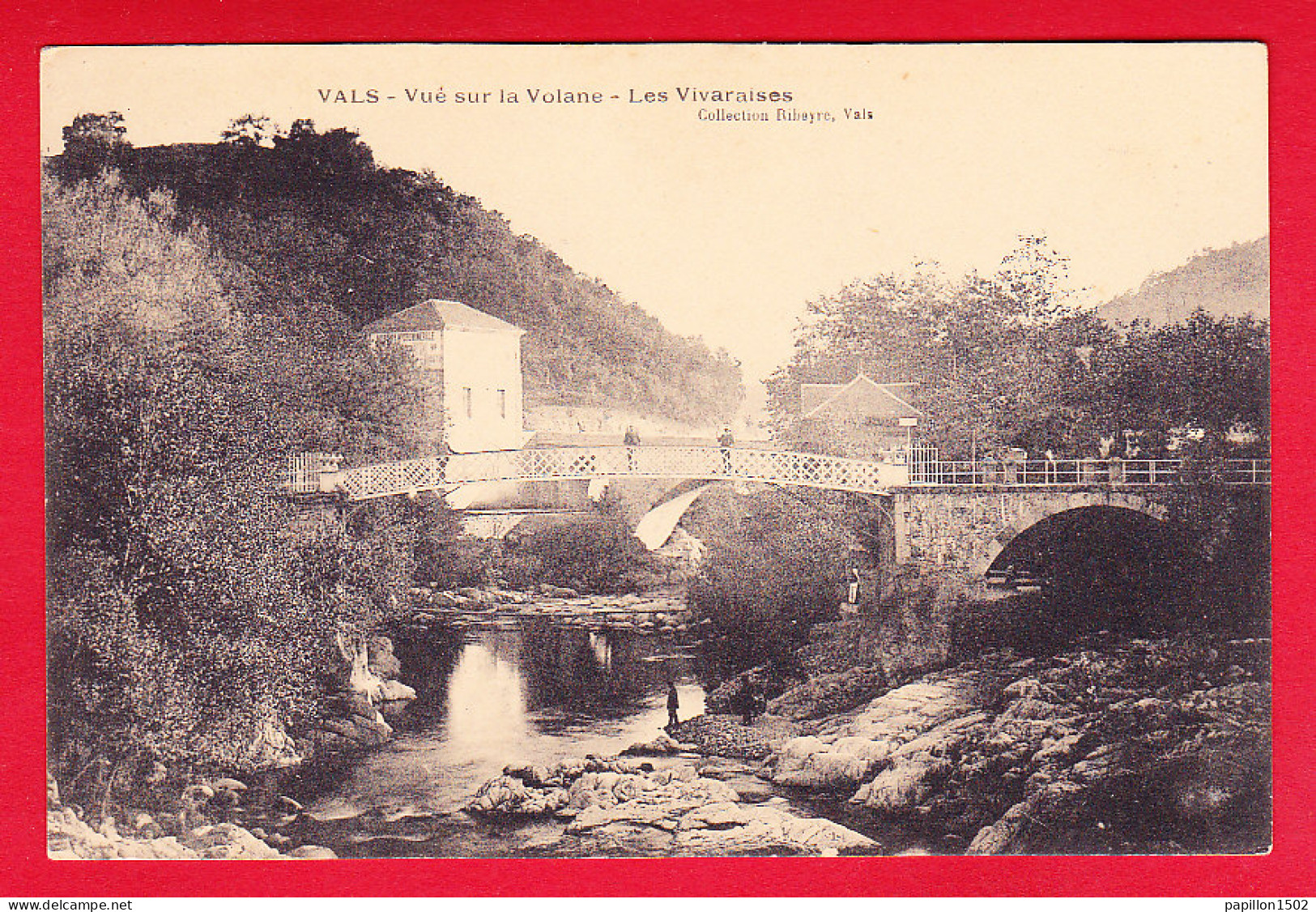 F-07-Vals Les Bains-04P84  Vue Sur La Volane, Les Vivaraises, Cpa BE - Vals Les Bains