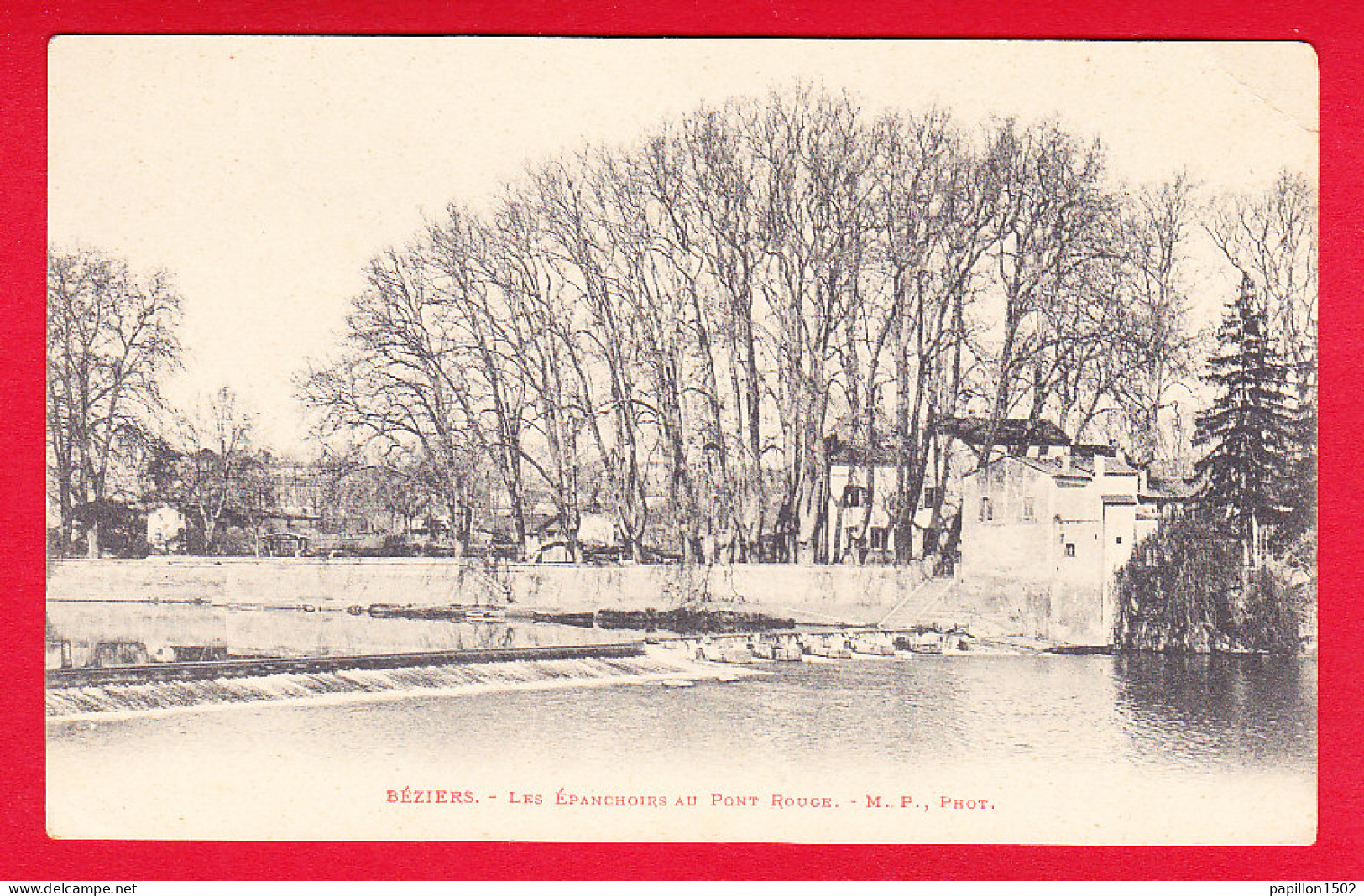 F-34-Beziers-14P84  Les épanchoirs Au Pont Rouge, Cpa Précurseur BE - Beziers