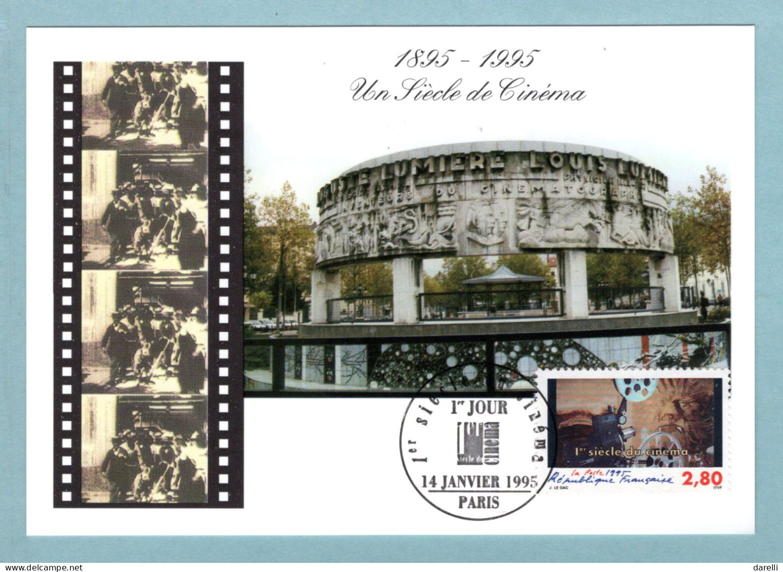 Carte Maximum 1995 - Un Siècle De Cinéma - Cent Ans Du Cinéma - Caméraman - YT 2920 - Paris - 1990-1999