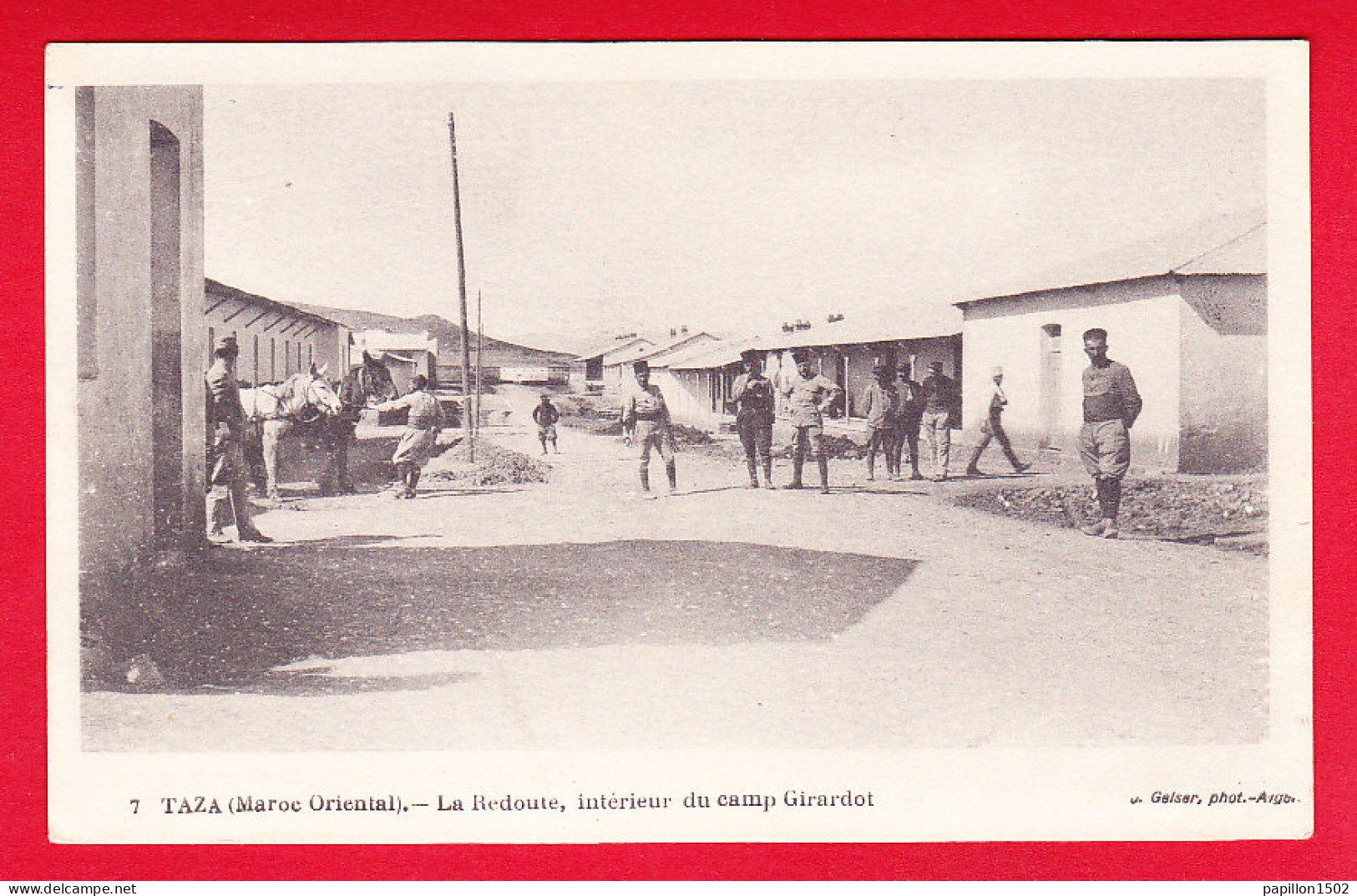 E-Maroc-197P84  TAZA, La Redoute, Intérieur Du Camp Girardot, Animation, Cpa BE - Other & Unclassified